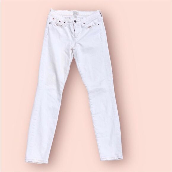 J Crew Denim Toothpick Size 26 Cream Ivory Skinny Womens Jeans - Picture 1 of 8